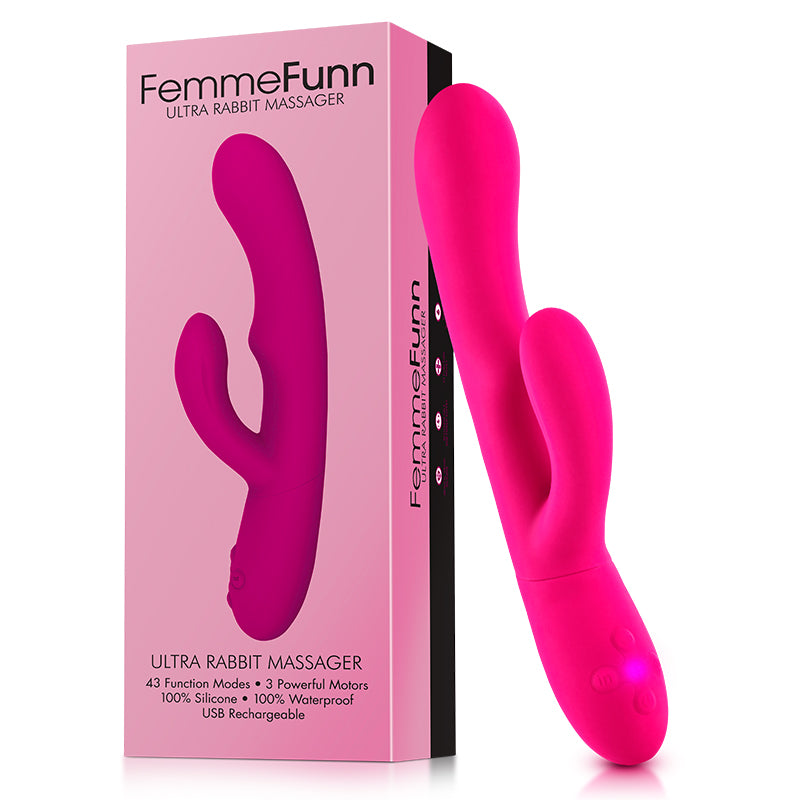 FemmeFunn Ultra Rabbit Rechargeable Silicone Dual Stimulation Vibrator