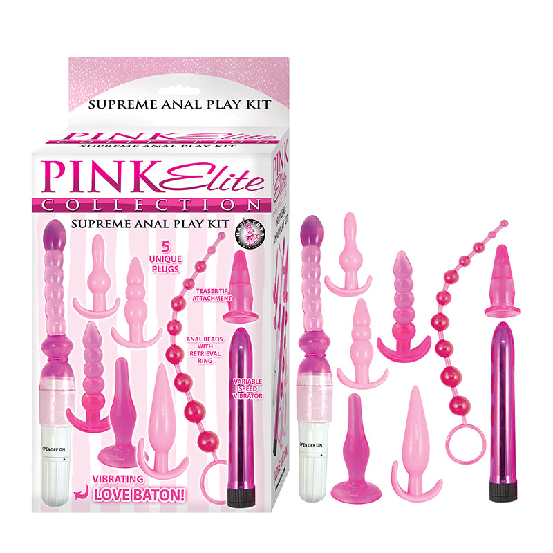 Pink Elite Collection Supreme Anal Play Kit Pink