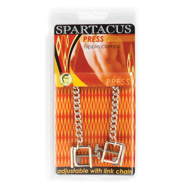 Spartacus Adjustable Nipple Clamps With Curbed Chain