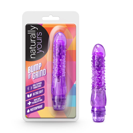 Blush Naturally Yours Bump n' Grind Textured Slimline Vibrator Purple