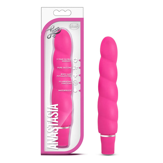 Blush Luxe Anastasia Silicone Slimline Vibrator Pink