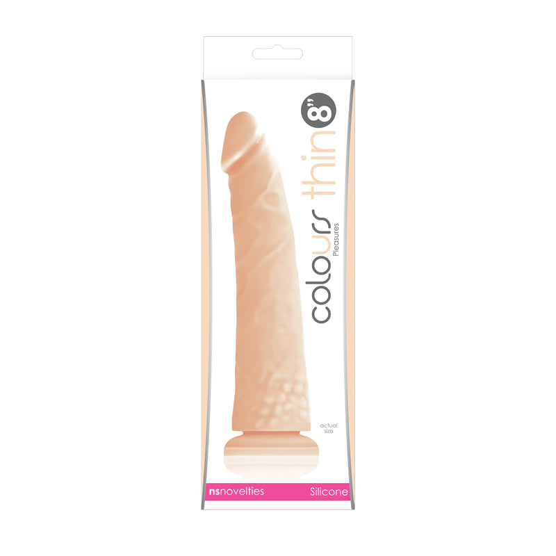 Colours Pleasures Thin 8 in. Dildo Beige