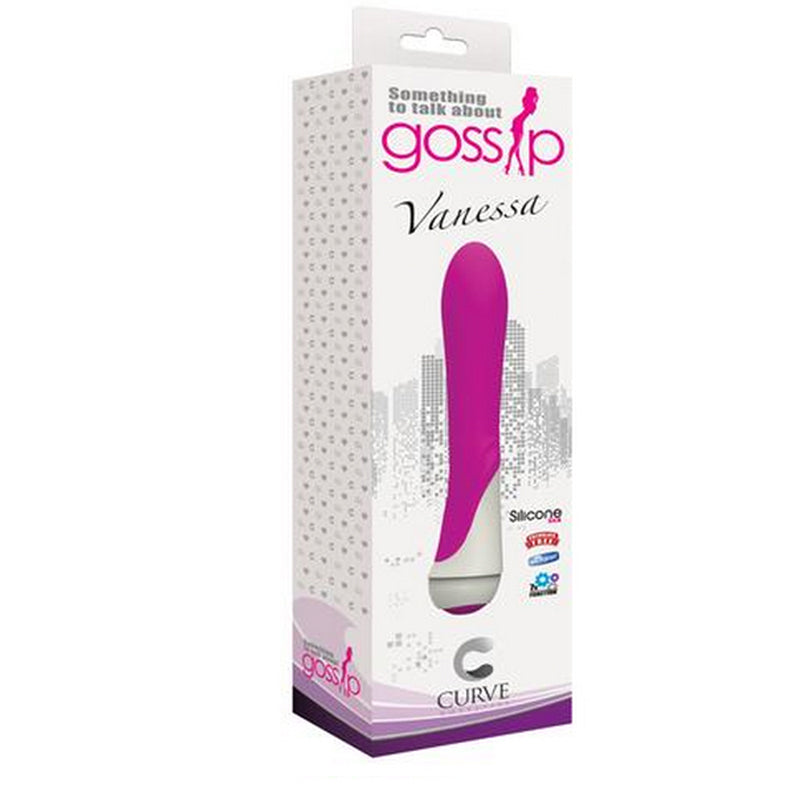 Curve Toys Gossip Vanessa Waterproof Silicone Vibrator Magenta