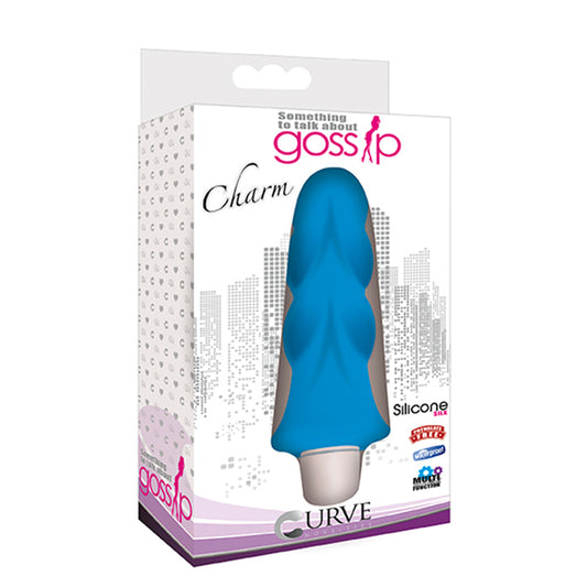 Curve Toys Gossip Charm Waterproof Silicone Mini Vibrator Azure