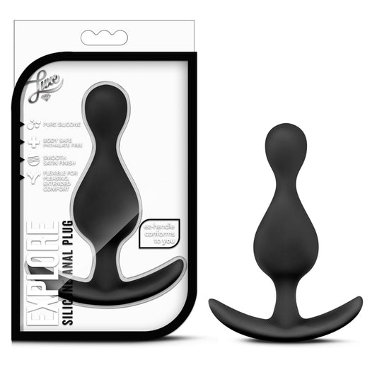 Blush Luxe Explore Silicone Anal Plug Black