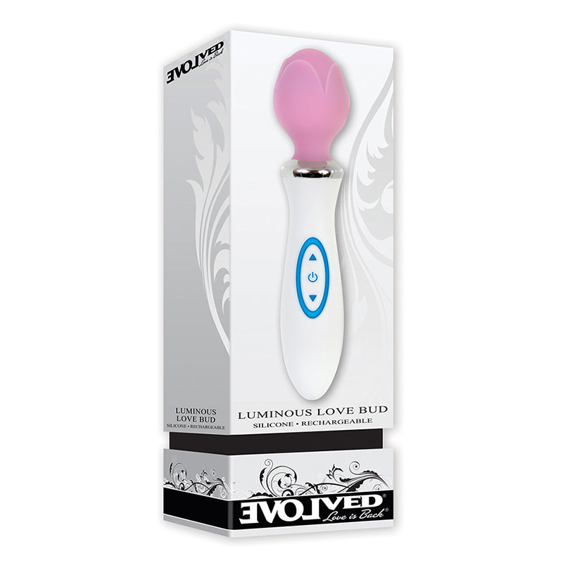 Evolved Luminous Love Bud Rechargeable Silicone Wand Vibrator Pink