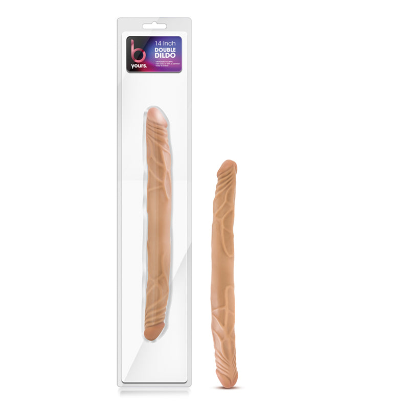 Blush B Yours 14 in. Double Dildo Tan