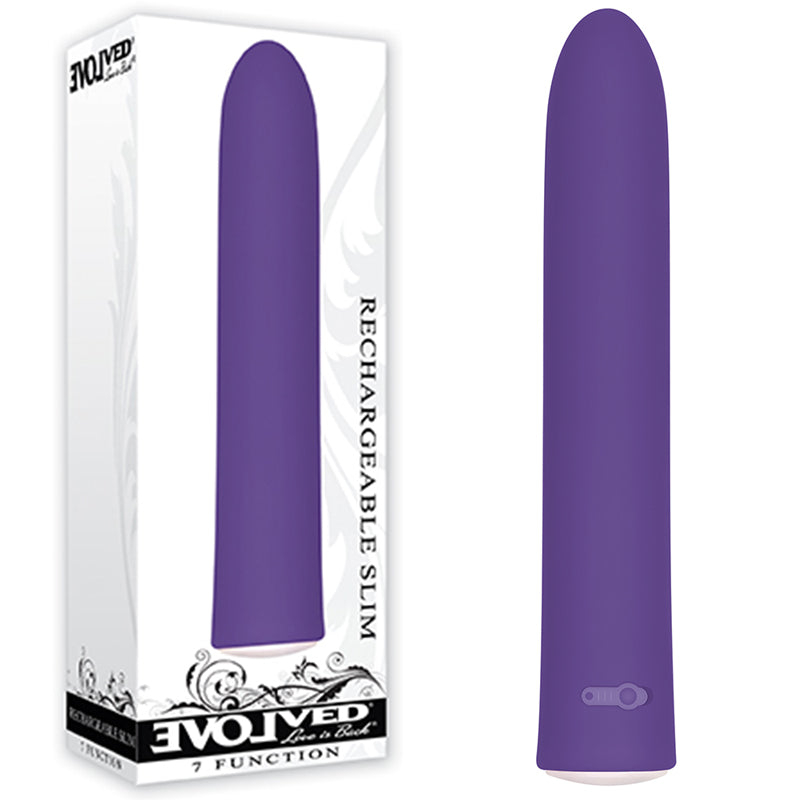 Evolved Rechargeable Sli mline Vibrator Purple