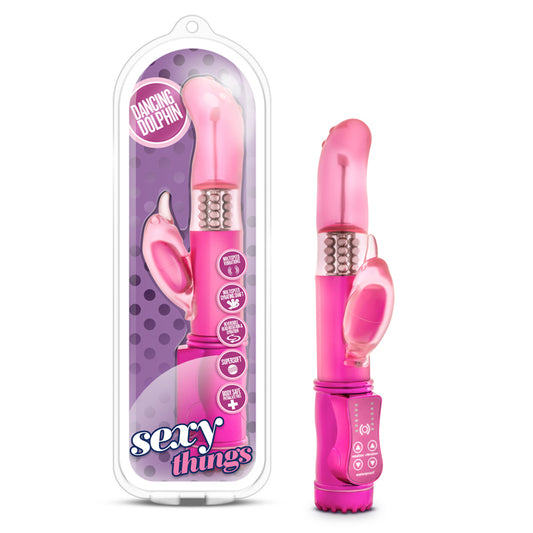 Blush Sexy Things Dancing Dolphin Dual Stimulation Vibrator Fuchsia