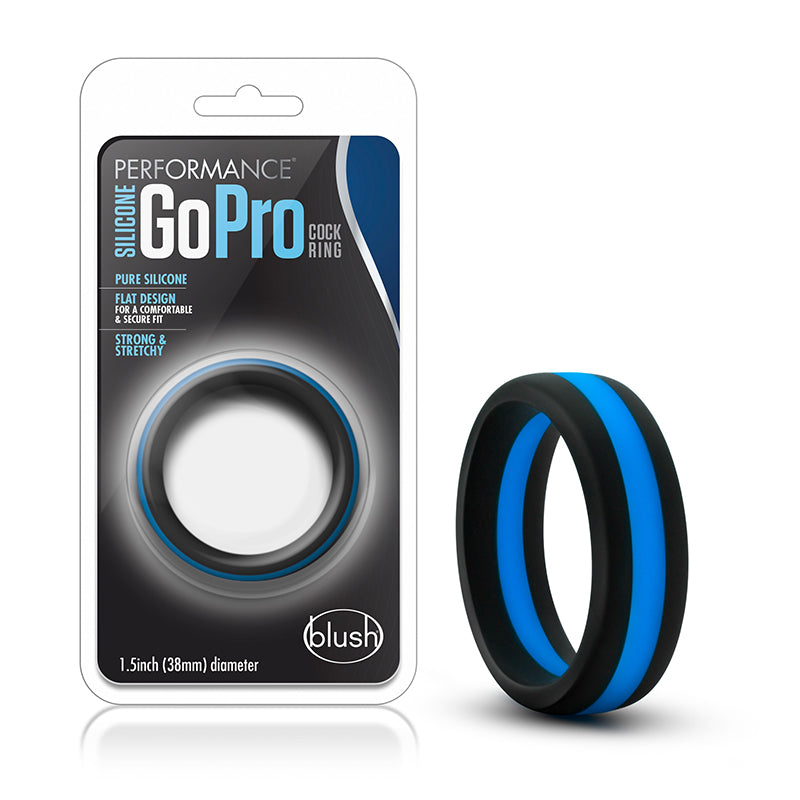 Blush Performance Silicone Go Pro Cock Ring Black/Indigo/Black