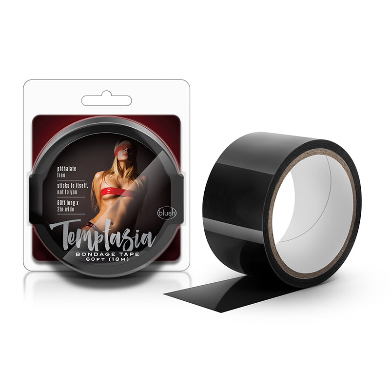 Blush Temptasia Bondage Tape 60 ft. / 18 m Black