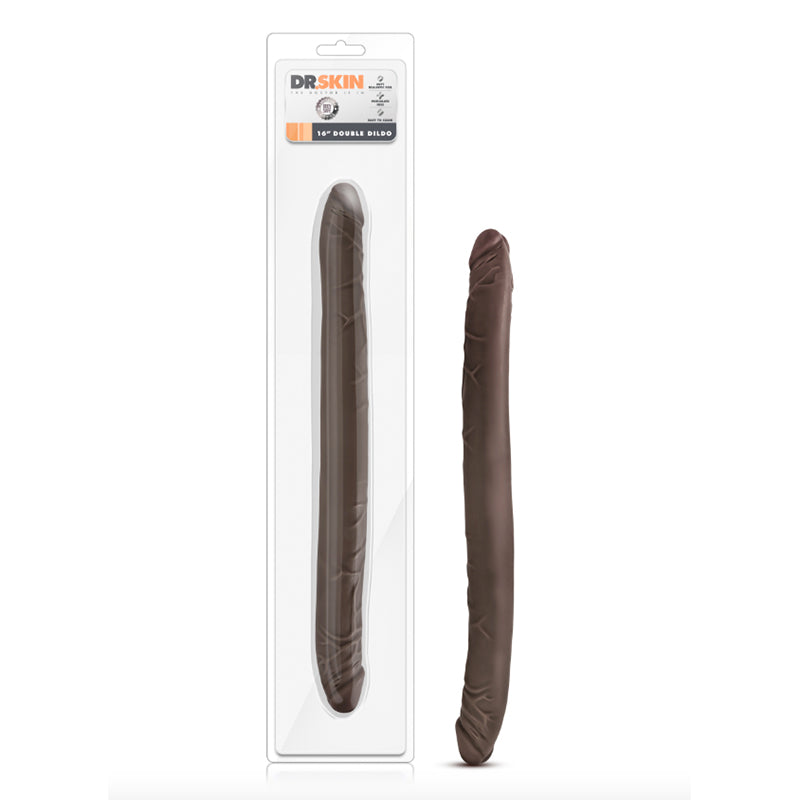 Blush Dr. Skin 16 in. Double Dildo Brown