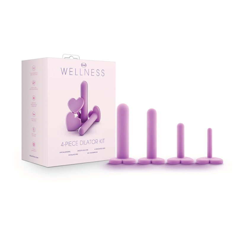 Blush Wellness 4-Piece Silicone Dilator Kit Purple