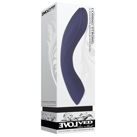 Evolved Coming Strong Rechargeable Silicone G-Spot Vibrator Purple