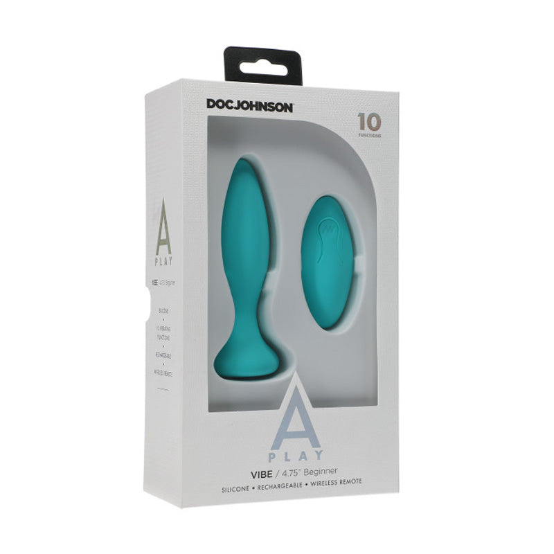 A-Play Vibe Rechargeable Silicone Anal Plug with Remote