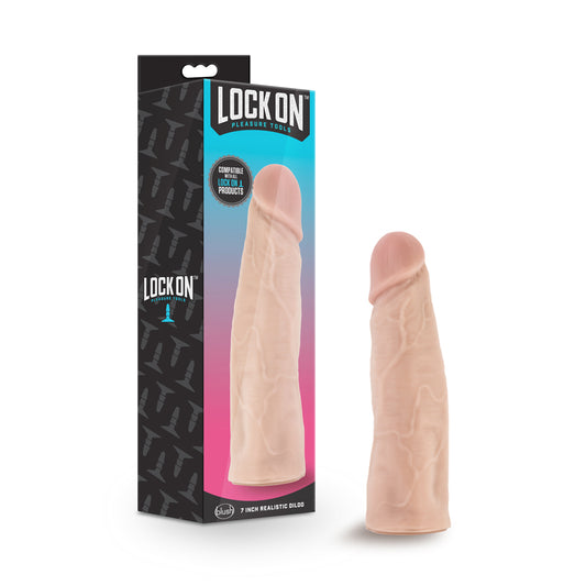 Blush Lock On Realistic 7 in. Lock On Dildo Beige