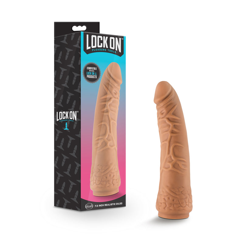 Blush Lock On Realistic 7.5 in. Lock On Dildo Tan