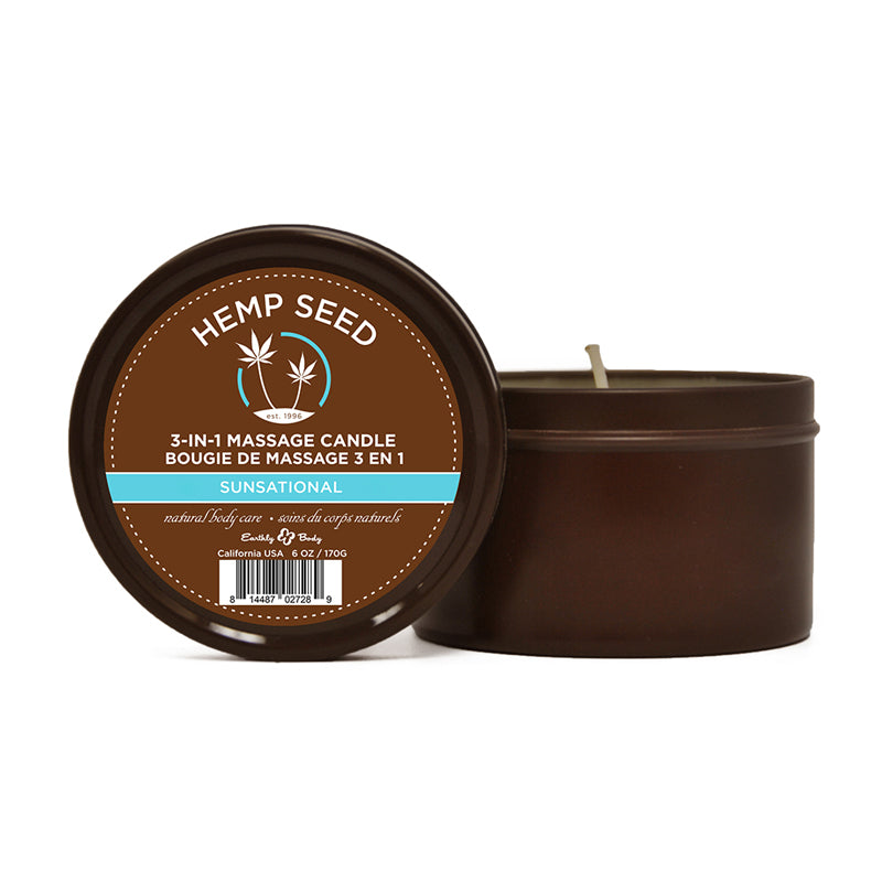 Earthly Body Hemp Seed Sunsational 3 n1 Candle