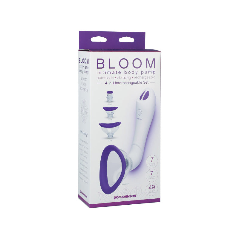 Bloom - Intimate Body Pump - Automatic - Vibrating - Rechargeable Purple/White