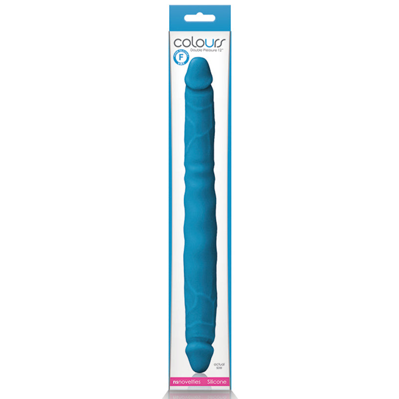 Colours Double Pleasure 12 in. Dual Ended Dildo Blue