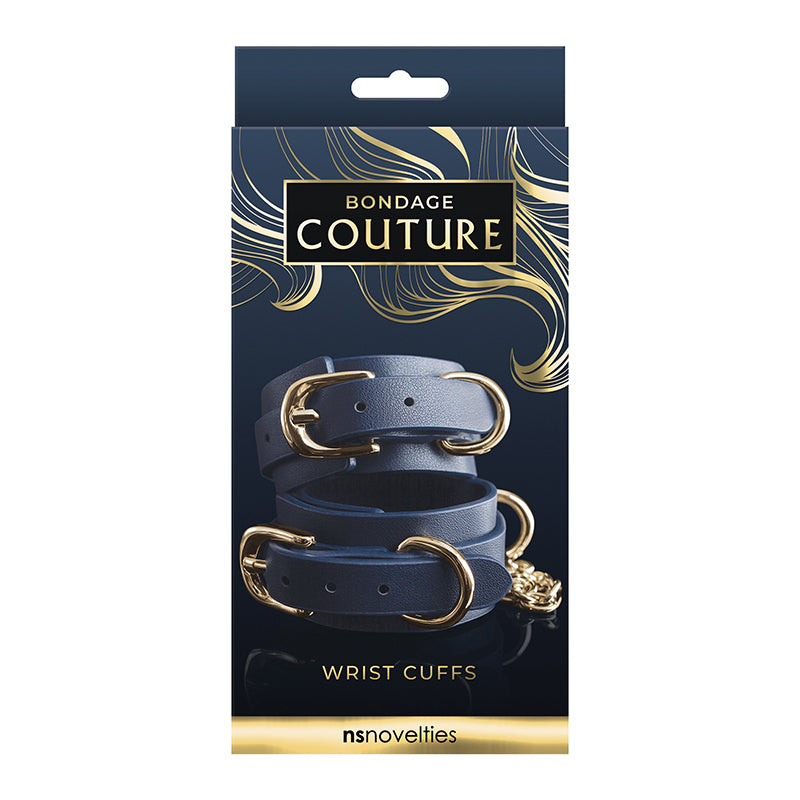 Bondage Couture Wrist Cuffs Blue