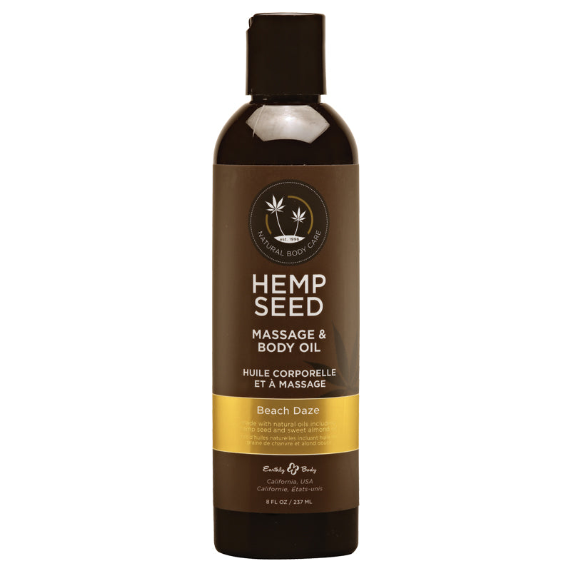 Earthly Body Hemp Massage Oil Beach Daze 8 oz.