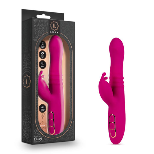 Blush Lush Kira Rechargeable Silicone Thrusting Rabbit Vibrator Velvet