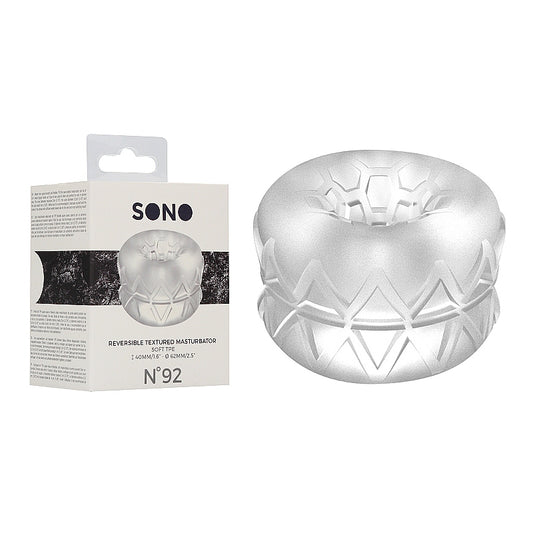 SONO No. 92 Reversible Textured Masturbator Clear