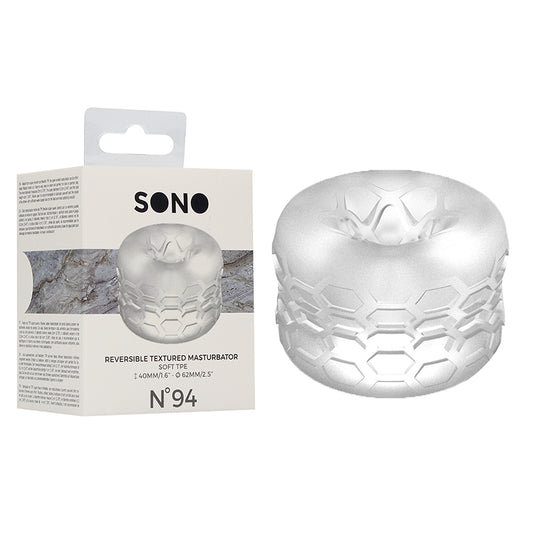 SONO No. 94 Reversible Textured Masturbator Clear