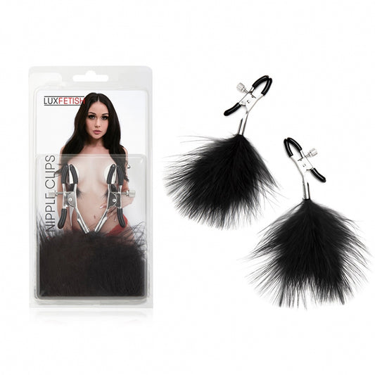 Lux Fetish Feather Nipple Clips