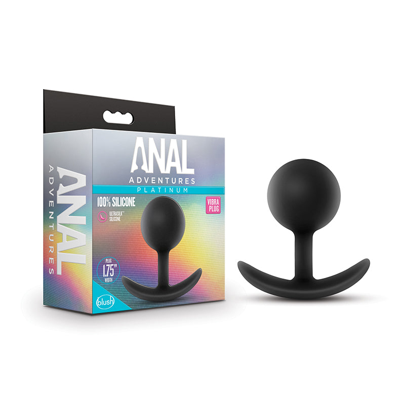 Blush Anal Adventures Platinum Silicone Weighted Vibra Plug Black