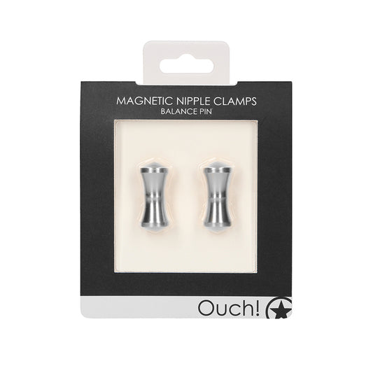 Ouch! Balance Pin Magnetic Nipple Clamps Silver