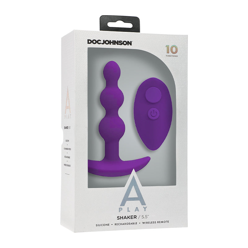 A-Play BEADED VIBE Rechargeable Silicone Anal Plug with Remote