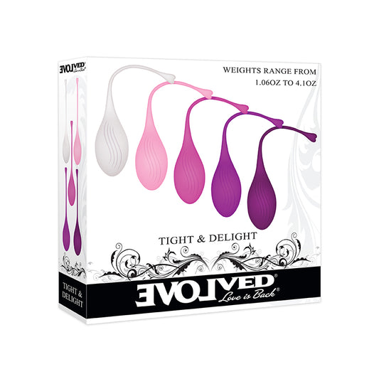 Evolved Tight & Delight 5-Piece Silicone Kegel Training Set Multi-Color