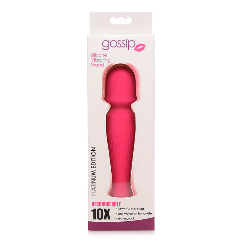 Curve Toys Gossip Rechargeable Silicone Wand Vibrator Magenta