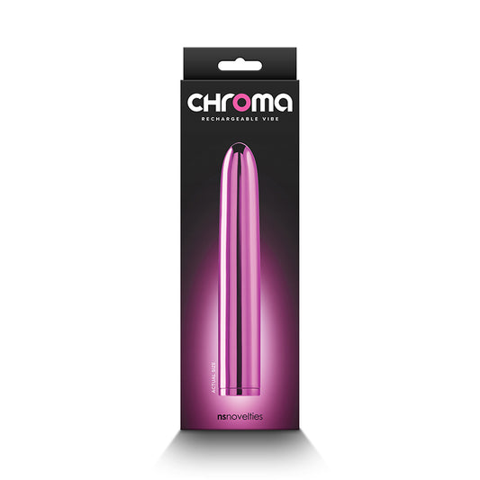 Chroma Rechargeable Vibe 7 in. Pink