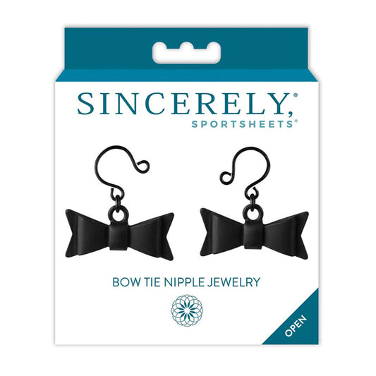 Sincerely, Sportsheets Bow Tie Nipple Jewelry Black