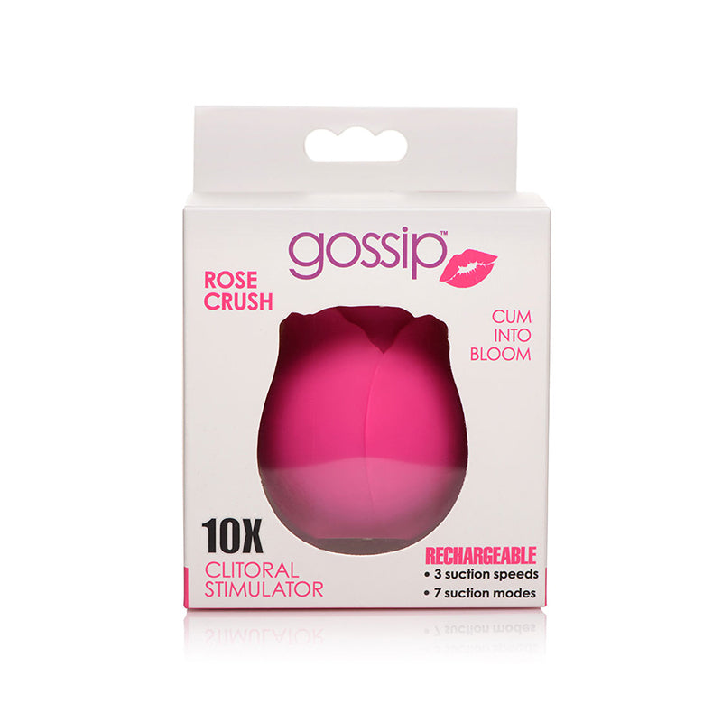 Curve Toys Gossip Cum Into Bloom Rechargeable Silicone Clitoral Stimulator Rose Crush Magenta