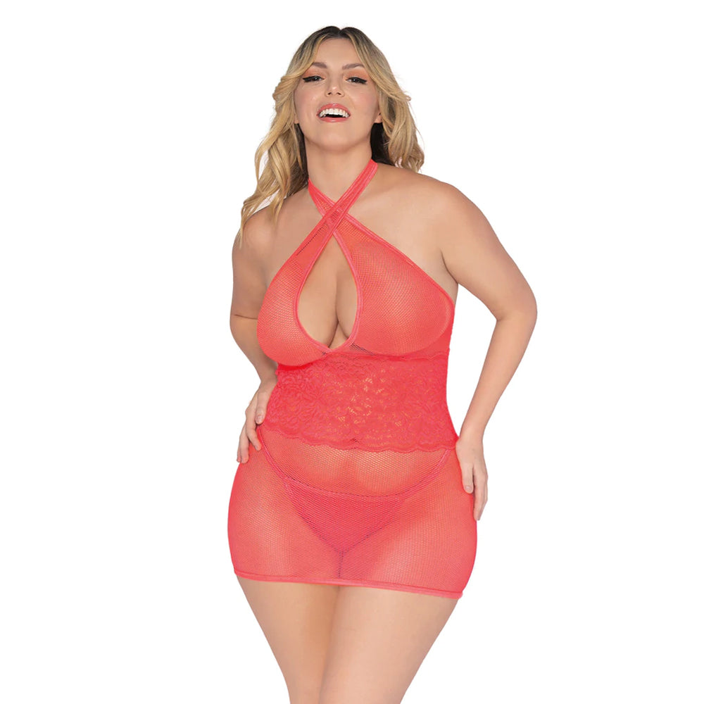 DG Chemise & G-String Coral Queen