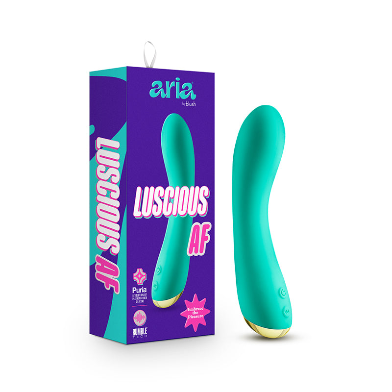 Aria Luscious AF Rechargeable Silicone G-Spot Vibrator Teal