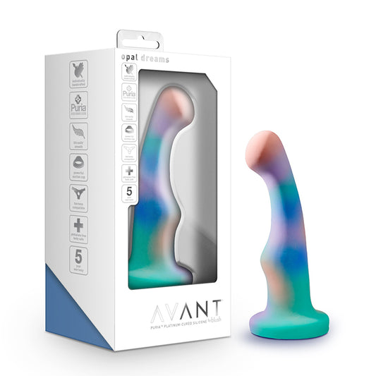 Avant Opal Dreams 6 in. Silicone Dildo with Suction Cup Aqua