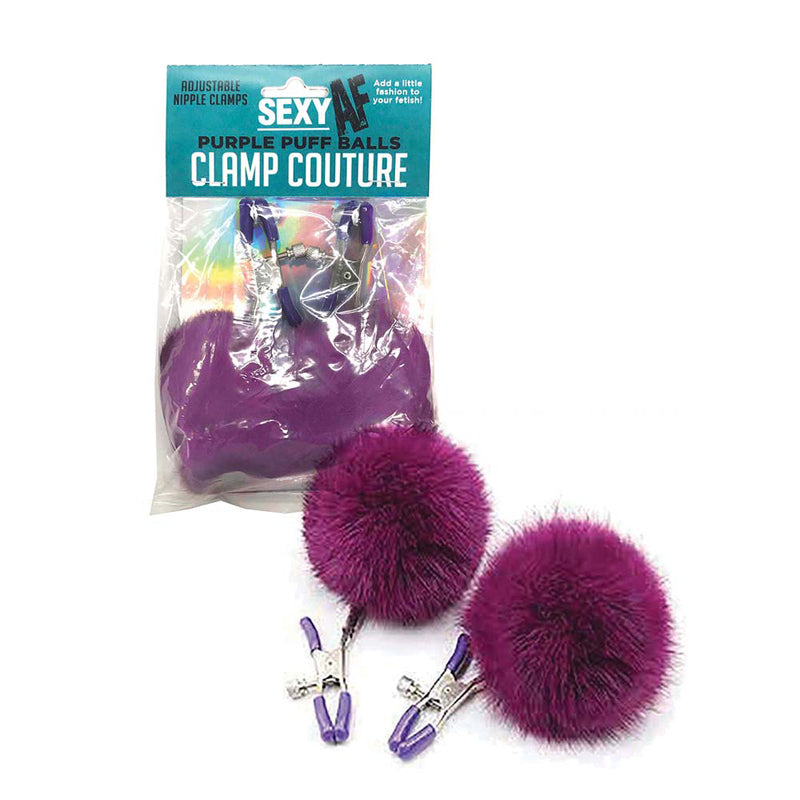 AF Sexy Nipple Clamps Puff Balls