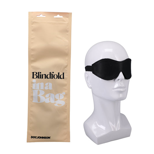 Doc Johnson Blindfold In A Bag Faux Leather Black