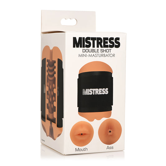 Curve Toys Mistress Double Shot Mini Masturbator Ass & Mouth Medium