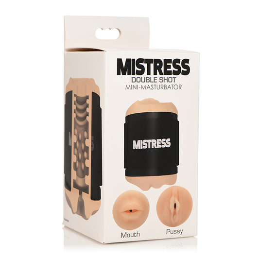 Curve Toys Mistress Double Shot Mini Masturbator Mouth & Pussy Light