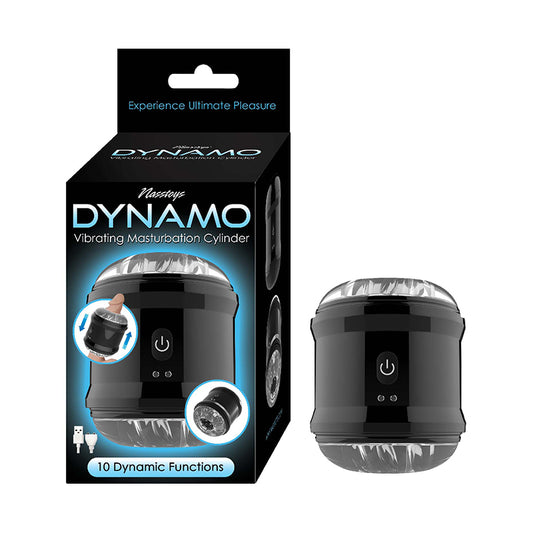 Nasstoys Dynamo Rechargeable Vibrating Masturbator Cylinder Black