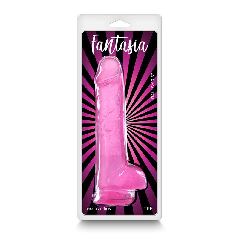 Fantasia Ballsy 7.5 in. Jelly Dildo Pink