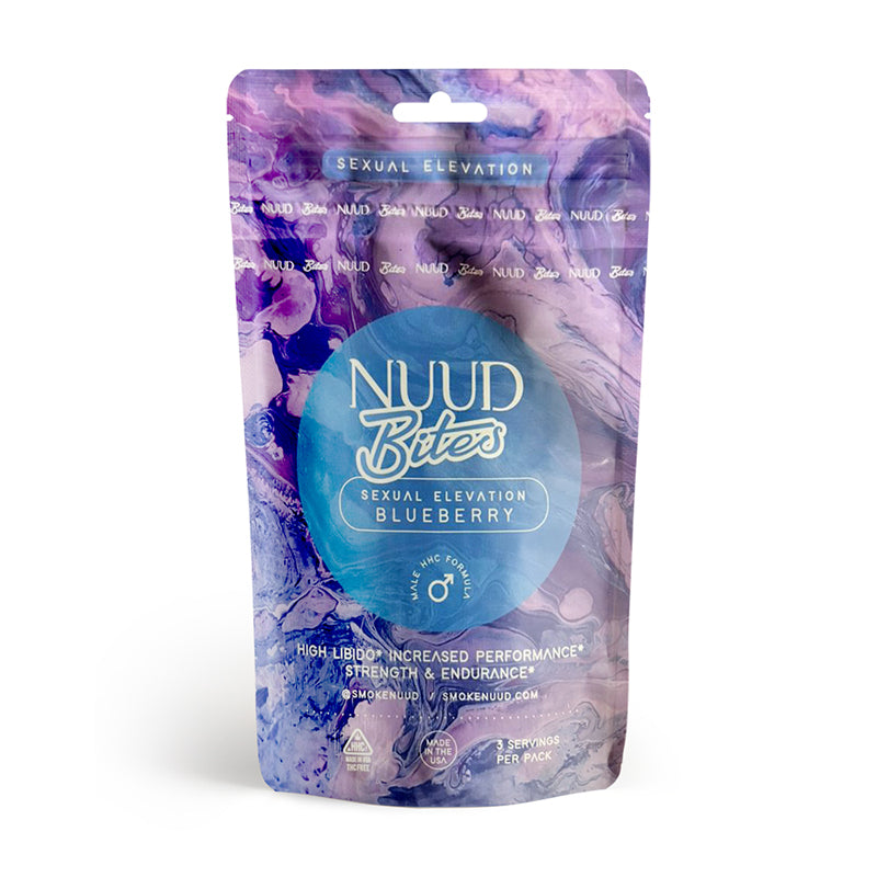 NUUD BITES Male Aphrodisiac Gummies Blueberry - Captain Jack's Noveltease