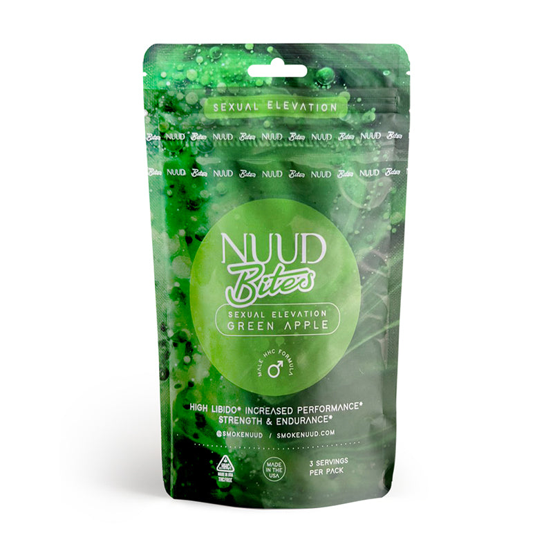 NUUD BITES Male Aphrodisiac Gummies Sour Apple - Captain Jack's Noveltease